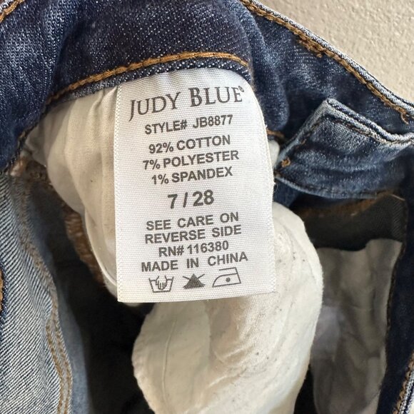 Judy Blue Mid-rise Skinny Fit Jeans Size 28 Destroyed JB8877 Stretch Denim - Picture 8 of 10